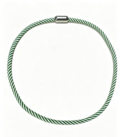 Collier ras du cou minimaliste en corde tressée à pois blancs et orange avec fermoir magnétique doré, bijou de mode décontracté pour femme au quotidien