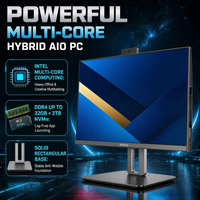PC tout-en-un à écran tactile 24 27 pouces Verre capacitif collé FHD 1920x1080 Intel Core I5 DDR4 SSD pour la vente au détail et l'éducation