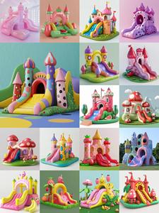 Struttura Gonfiabile a Tema Artistico Pop con Scivolo, Attrezzatura per Divertimento all'Aperto di Grado Commerciale - Product Image 2