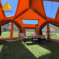 Carpa Inflable Portátil para las Cuatro Estaciones, de una Sola Capa, de PVC, Tela Oxford y Algodón, Impermeable, Resistente a la Lluvia, de Instalación Rápida, para Exteriores