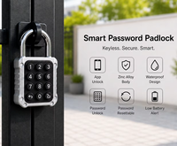 Cadenas intelligent à déverrouillage via l'application Tuya, stockage de mot de passe temporaire, cadenas électronique de sécurité numérique pour entrepôt, salle de sport, casier