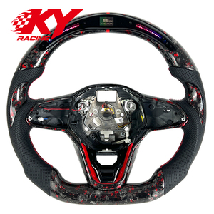 Volant personnalisé en fibre de carbone pour Volkswagen VW Golf 8 8.5 Mk8 GTI R TSI Touareg Tiguan Polo Jetta ID.X Passat T-ROC Atlas - Product Image 1