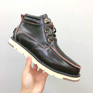 Chaussures d'hiver chaudes en fourrure pour hommes, bottes en peau de mouton, légères, imperméables, à la cheville - Product Image 1
