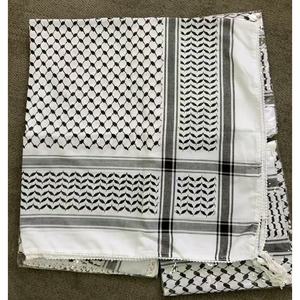 ผ้าคลุมศีรษะแบบจาการ์ดลายอาหรับสำหรับผู้ชาย ผ้าคุฟฟียะห์ ผ้าปาเลสไตน์ ยาชมาห์ เชมาก ผ้าคลุมศีรษะสีดำแบบอาราฟาตสำหรับผู้ชาย - Product Image 2