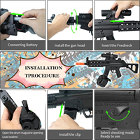 Nouveau lanceur de balles de gel électrique AK47 78CM, mode automatique et manuel, pour activités de plein air et jeux de tir en équipe