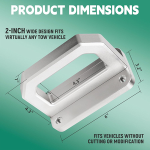 Crochets de remorquage <span class=keywords><strong>avant</strong></span> en aluminium AMBITION, anneaux en D, compatibles avec les véhicules de sauvetage Ram 2500 3500 2WD et 4WD de 2003 à 2018 - Product Image 3