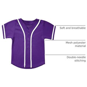 Camiseta Deportiva de Béisbol para Niños Babyhealthy, con Botones, Absorbente de Humedad, Unisex, para Niños y Niñas - Product Image 4