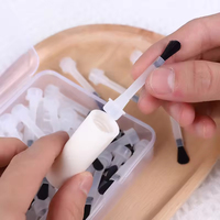 Youxin - Cepillo de Uñas de Plástico Cuadrado Desechable, con Mango de Repuesto, para Uso en Salón, Portátil, Profesional, para Manicura