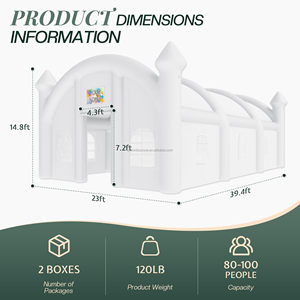 خيمة تجارية قابلة للنفخ ، خيام على طراز القلعة البيضاء للحفلات قماش أكسفورد متين لمخططي المناسبات وتأجيرها - Product Image 5