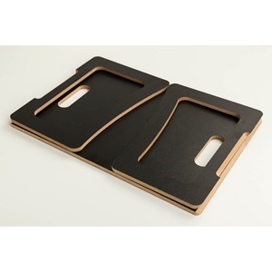 Modern minimalist style portable foldable MDF monitor standee wooden laptop - Product Image 3