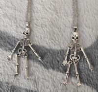 Drop Shipping Punk Style Trending Memorial Gift Halloween Couple Collier Dark Style Human Pendant Fashion Pendant Colliers