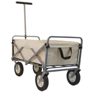 Outdoor Foldable Metal Beach Wagon Wholesale Garden Beach Cart Wagon Kids Wagon With 4 Wheels