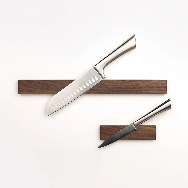 Customization Kitchen Accessories Knife Rack Walnut Wood Magnetic Knife Holder Magnetic Knife Block