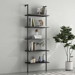 رفوف 5 رفوف مركبة على الحائط وحدة رفوف معدنية ديكور رفوف الكتب المنزل او المكتب المنظم - Product Image 1