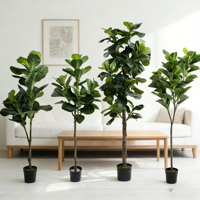 Modèle neuf d'usine Ficus Lyrata Bonsaï Arbre artificiel Ficus lyrata et décoration de jardin en PU et plastique en vente