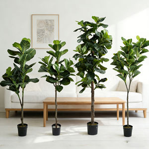 Fabrika Çıkışlı Yeni Model <span class=keywords><strong>Ficus</strong></span> Lyrata <span class=keywords><strong>Bonsai</strong></span> Yapay İncir Ağacı ve Bahçe Dekoru PU ve Plastikten Üretilmiştir İndirimli - Product Image 2