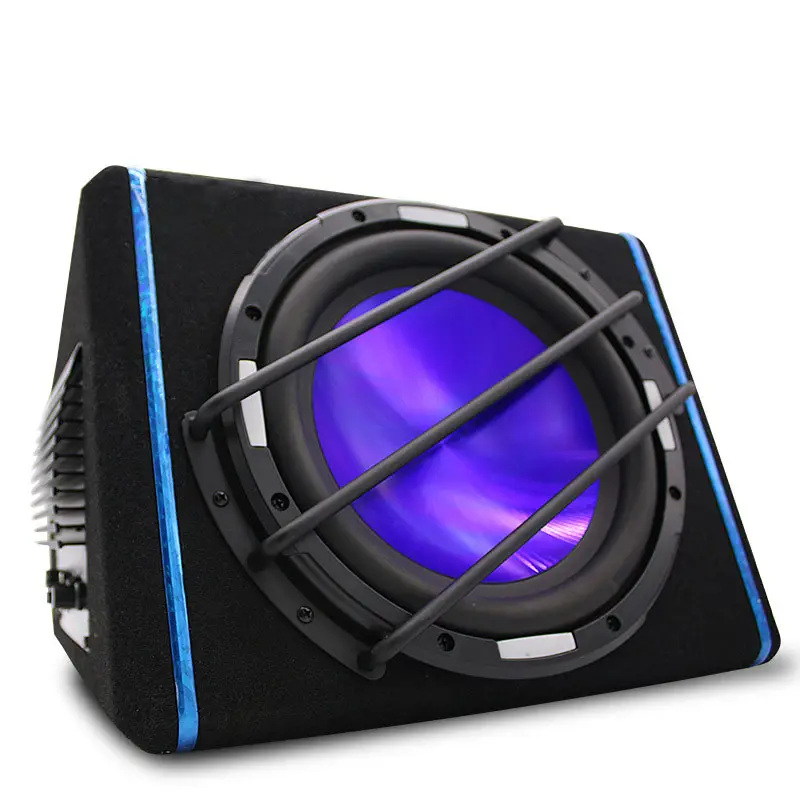 Soway OP-M K-107APR 10 inch car active audio amplifier speaker trapezoid subwoofer with box and amp car