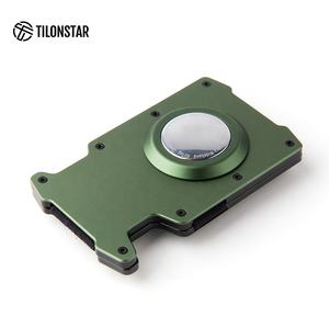 TILONSTAR TVC800 Portefeuille en métal créatif pour voyage, sécurité, antivol, porte-cartes de crédit, pince à billets et support pour AirTag - Product Image 4