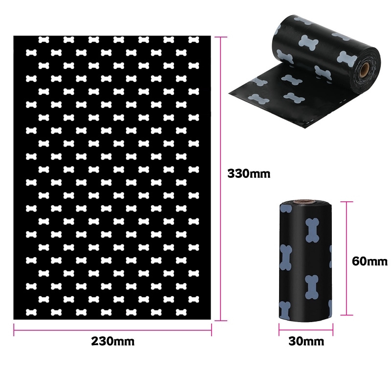 Motif d'os noir parfumé