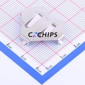 MY-2430-02 Button & Strip Battery Connector SMD Connector Battery Clip CR2430 Phosphor Bronze Nickel - Product Image 2