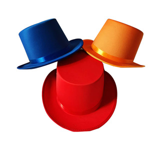 Sombrero <span class=keywords><strong>de</strong></span> Copa Colorido Clásico <span class=keywords><strong>de</strong></span> Satén y Fieltro para Magos, Ideal para Circo, Espectáculos, Carnaval y Disfraces - Product Image 4