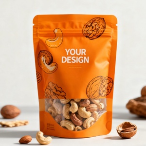 Bolsa Doypack con Cierre Ziplock y Logotipo Personalizado, Acabado Negro Mate, para Envasado de Té de Flores, Galletas, Nueces, Bocadillos y Alimentos - Product Image 2