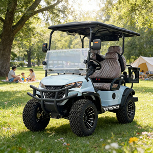 Voiturette de golf électrique 4 places au lithium, autonomie de 100 km, idéale pour le transport en station balnéaire - Product Image 1