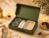 Boîte d'emballage alimentaire personnalisée avec insert amovible pour compartiments de dattes, baklava, chocolat, pâtisseries, noix, snacks, gâteaux, desserts