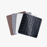Petits pieds de pare-chocs en silicone auto-adhésifs blancs meubles en caoutchouc de clavier transparent pour dessus de table en verre coussin collant carré