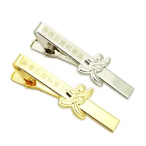 Оптовая продажа, золотые галстуки на заказ от производителя, Уникальный жесткий эмалированный логотип, мужские Зажимы для галстука на шею, высококачественный набор металлических зажимов для галстука
