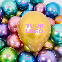 Kit d'arche de ballons de fête avec support, impression personnalisée de logo, slogan et code QR pour la promotion de la marque et les activités publicitaires