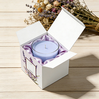 Boîtes d'emballage de bougies parfumées en carton recyclable avec logo personnalisé, boîte cadeau de luxe, papier couché, avec gaufrage pour bougies