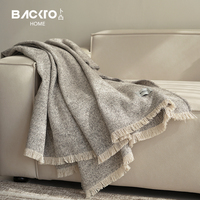 Couverture d'hiver en tricot polaire doux en laine écologique de luxe Jeté de canapé de salon confortable de haute qualité avec literie à glands