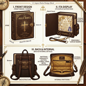 Sac à dos Ita Bag personnalisé unique <span class=keywords><strong>pour</strong></span> cosplay d'anime Helios Sol Invictus, en <span class=keywords><strong>toile</strong></span> dorée et cuir PU, avec <span class=keywords><strong>fenêtre</strong></span> transparente <span class=keywords><strong>pour</strong></span> épingles - Product Image 6