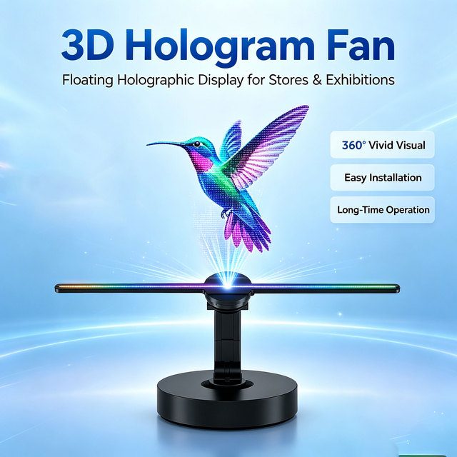 3D Holographic Projection Screen Advertising Use 3D LED Fan WiFi Holographic Screen with Smartphone Cloud Control