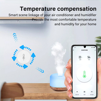 QAYI Tuya Zigbee 3.0 Capteur de température et d'humidité, application Smart Life, surveillance en temps réel, liaison DIY, fonctionne avec Google Home CR2450 F436