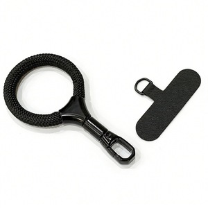 Correa de cuerda para teléfono con colgante, cordón corto tipo collar, hebilla metálica de alta gama, cuerda de mano antipérdida con bloqueo automático y almohadilla de inserción - Product Image 2