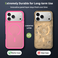 Funda Magnética de Lujo con Tacto de Piel para iPhone 17 Pro Max, Carcasa Trasera Esmerilada con Protección de Lente, Antigolpes