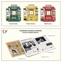 Équipement de service commercial d'imprimante de photomaton de journal avec le distributeur automatique de photobooth de logo de coquille de logiciel