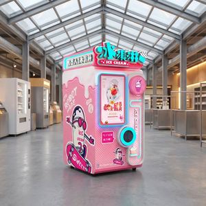 Máquina Expendedora de Conos de Helado Suave con Certificación CE, Pantalla Táctil de 32 Pulgadas, Capacidad de 20-150 Unidades, para Uso en Centros Comerciales y Supermercados - Product Image 1