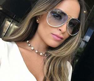 Gafas de Sol Redondas con Marco de Aleación y Lentes Multicolores Degradados, Personalizables con Logotipo, para Hombre y Mujer, Protección UV400, Tamaño Grande, Último Modelo en Venta - Product Image 5