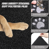 Tapis d'entrée super absorbant en microfibre à boucles tuftées unies, lavable en machine, antidérapant, résistant aux taches, pour porte d'entrée pour animaux