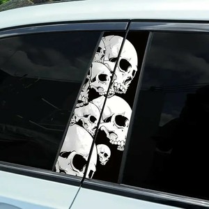 2 <span class=keywords><strong>pegatinas</strong></span> de calaveras de anime <span class=keywords><strong>para</strong></span> <span class=keywords><strong>coche</strong></span>, de PET de alto brillo, impermeables, autoadhesivas, protectores de pilar B, <span class=keywords><strong>pegatinas</strong></span> de calaveras de Halloween - Product Image 5