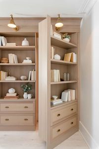 Bibliothèque cachée personnalisée et portes escamotables Chambres secrètes invisibles en bois massif pour chambre à coucher - Product Image 4