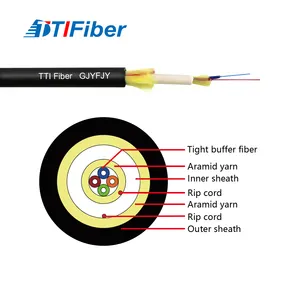 इनडोर और आउटडोर ftth Gjyfjy 2 4 8 12 कोर के गैर-धातु की लकड़ी हवाई गर्म बिक्री फाइबर ऑप्टिक संचार केबल