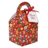 Boîte cadeau en papier XJY pour fête de Noël avec poignée, boîte à dragées pour mariage et anniversaire, pour emballage de cadeaux invités