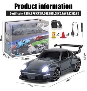 2.4G quy mô đầy đủ rc mini <span class=keywords><strong>Car</strong></span> Racing Drift mô hình quy mô 1:24 liên kết Ánh Sáng Thiết lập tốc độ tối đ<span class=keywords><strong>a</strong></span> 20 km/h trong nhà Mini RC đồ chơi - Product Image 4