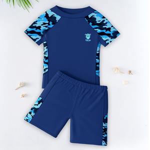 Short de bain pour garçons, maillot de bain en polyester à séchage rapide, pour la natation et les sports nautiques, taille enfant moyenne et grande, bleu marine JH22203 - Product Image 4