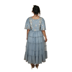 Summer Fairycore <strong>Tunic</strong> Slim Casual Midi <strong>Dress</strong> for Women Empire Patchwork <strong>Sequined</strong> Mesh <strong>Dress</strong> - Product Image 3