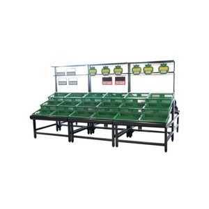 Articoli del negozio generale scaffale per frutta e verdura espositore per verdure in acciaio inossidabile - Product Image 1